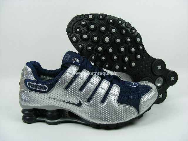 Nouvelle Arrial Hommes Nike Shox Nz 3013 En Argent Marine Fonce